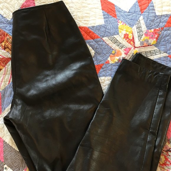 Danier black leather pants - Picture 2 of 3